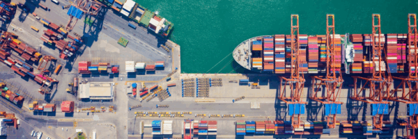 Ocean Cargo Ship at Port