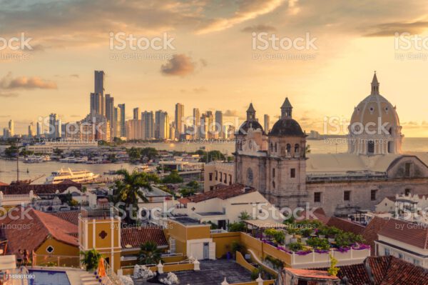 Beautiful Sunset Over Cartagena, Colombia